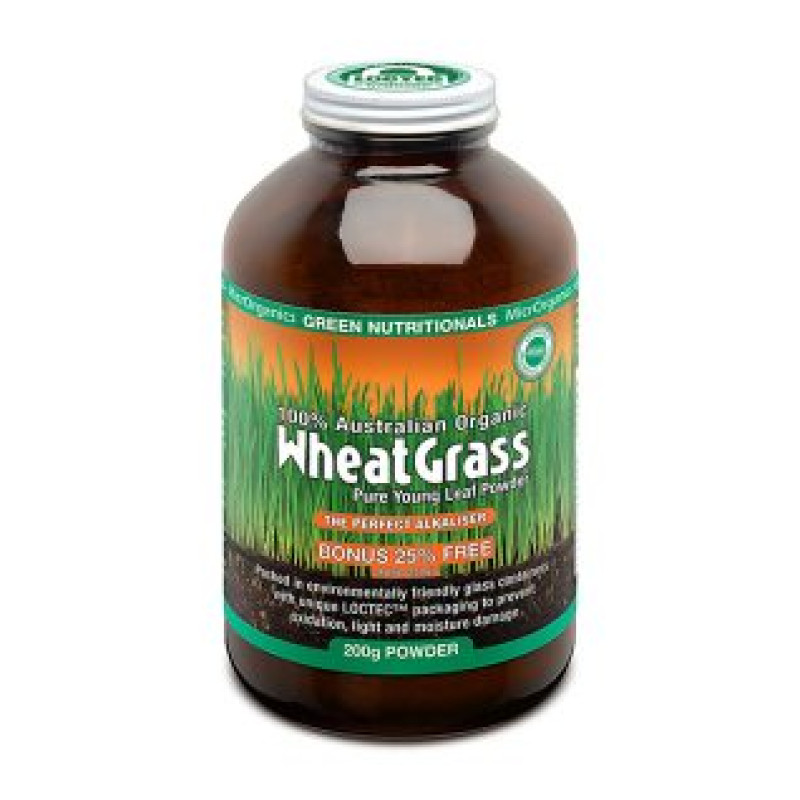 100% Australian Organic Wheatgrass 200g by GREEN NUTRITIONALS