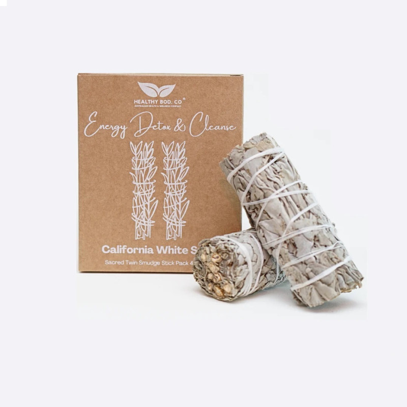 California White Sage Smudge Stick 2 Pack by HEALTHY BOD CO