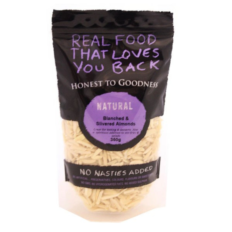 Natural Blanched & Slivered Almonds 350g by HONEST TO GOODNESS