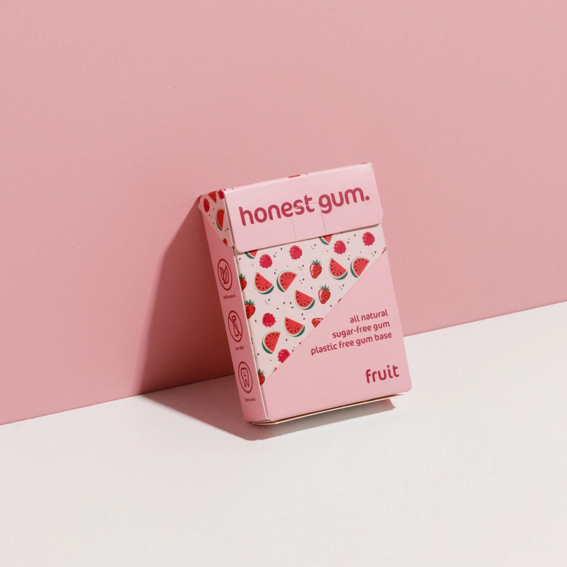 Sugar Free Chewing Gum Fruit (12 Pieces) by HONEST GUM