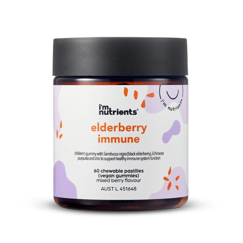 Elderberry Immune Chewable Pastilles (60) by I'M NUTRIENTS