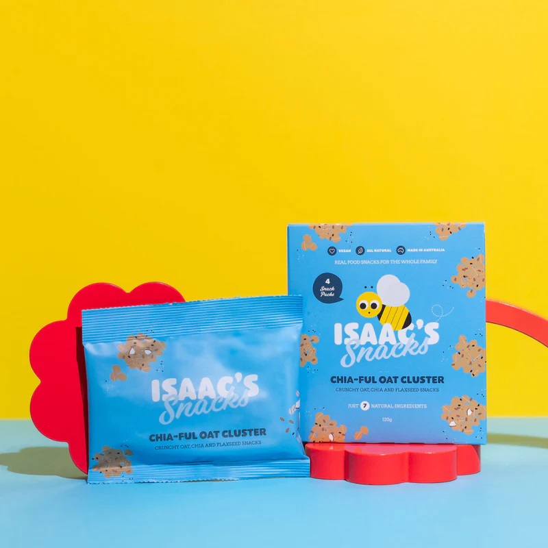Chia-Ful Oat Cluster 4 x 30g by ISAAC'S SNACKS