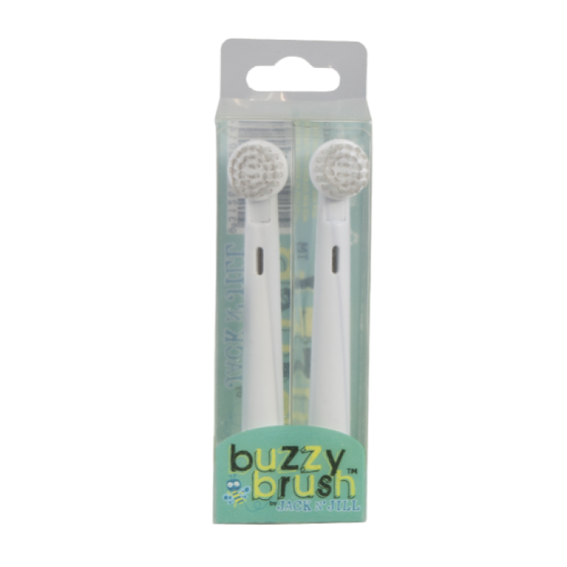 Buzzy Brush Electric Toothbrush Replacement Heads x2 by JACK N' JILL