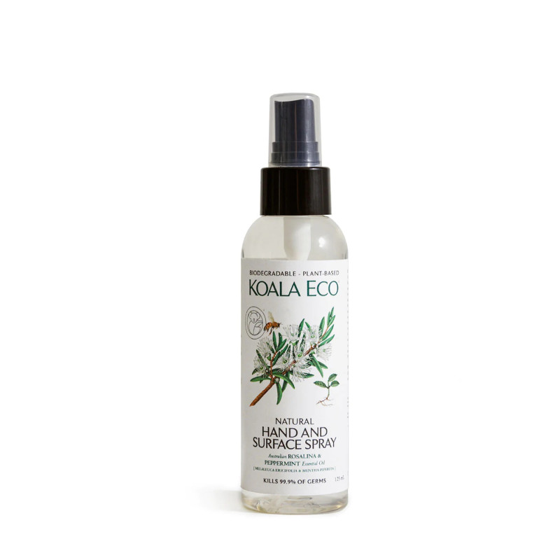 Natural Hand & Surface Spray - Rosalina & Peppermint 125ml by KOALA ECO