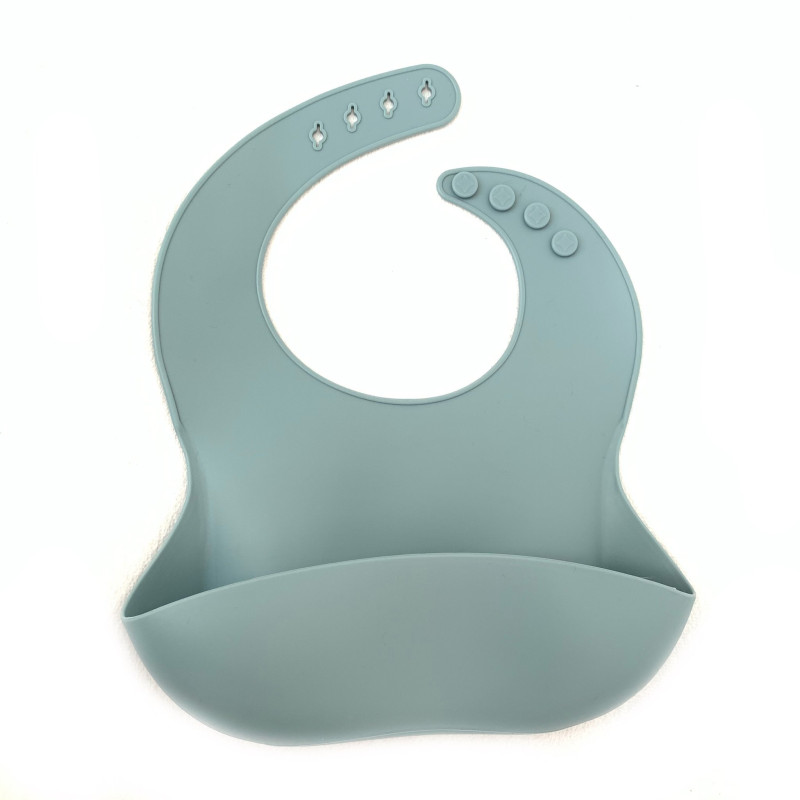 Silicone Washy Bib Blue by LITTLE MASHIES