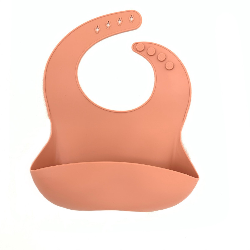 Silicone Washy Bib Pink by LITTLE MASHIES