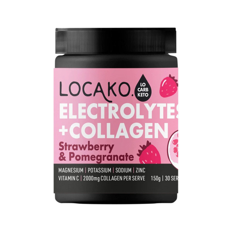 Electrolytes + Collagen Strawberry & Pomegranate 150g by LOCAKO