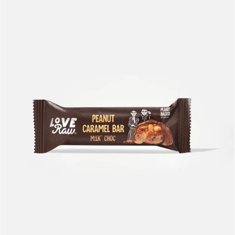 Peanut Caramel Bar Milk Choc 40g by LOVE RAW