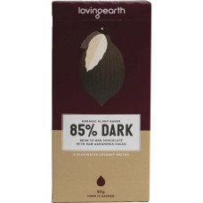 85% Dark Chocolate 80g by LOVING EARTH