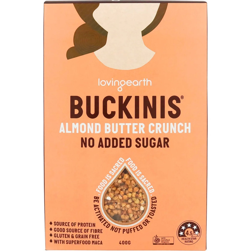 Almond Butter Crunch Buckinis 400g by LOVING EARTH