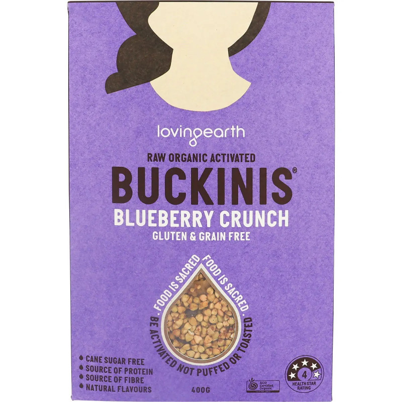 Blueberry Crunch Buckinis 400g by LOVING EARTH