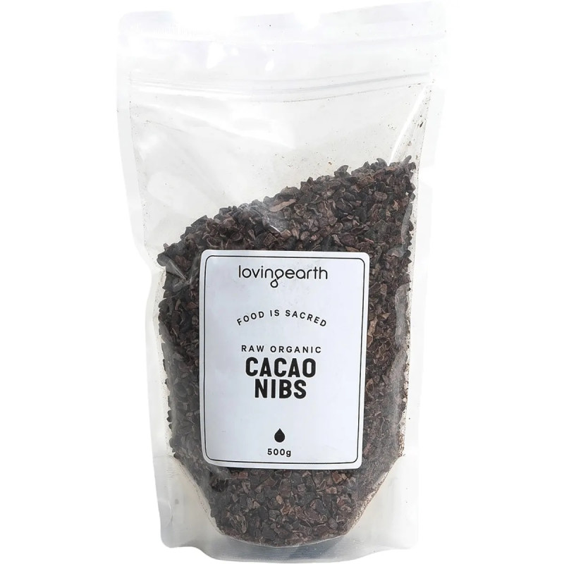 Organic Cacao Nibs 500g by LOVING EARTH