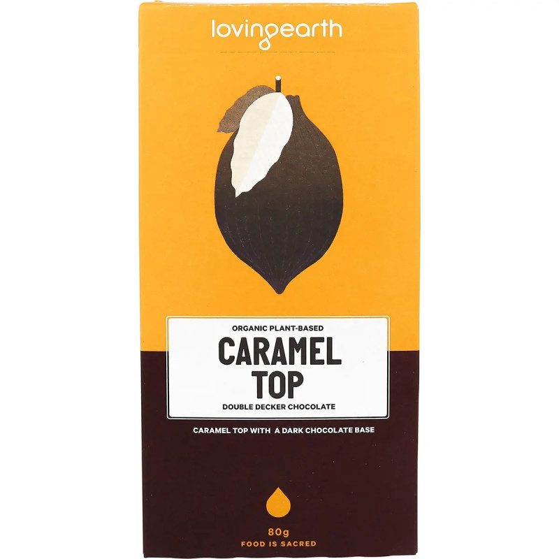 Caramel Top Double Decker Chocolate 80g by LOVING EARTH