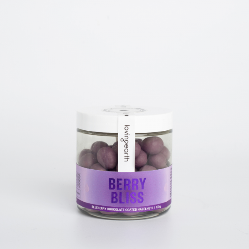 Chocolate Covered Hazelnuts - Berry Bliss 100g by LOVING EARTH