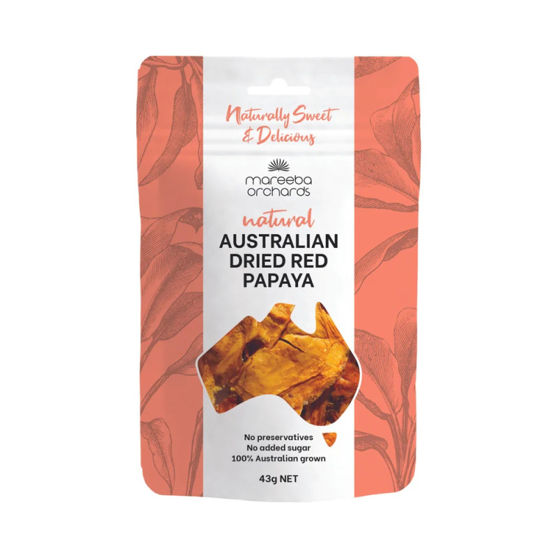 Australian Dried Red Papaya 43g by MAREEBA ORCHARDS