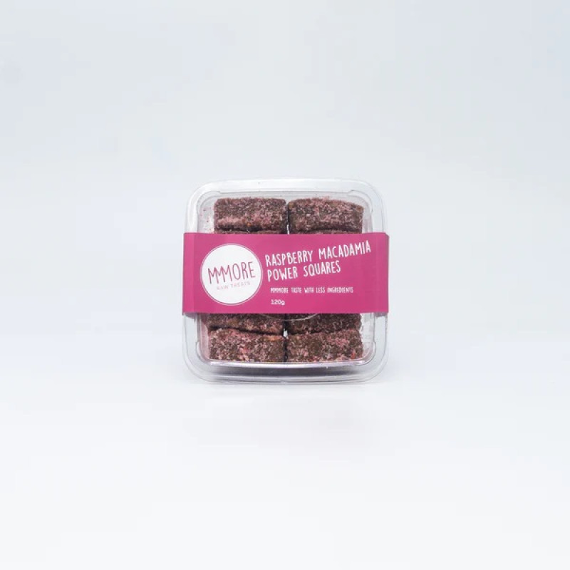 Raspberry Macadamia Power Squares 120g by MMMORE
