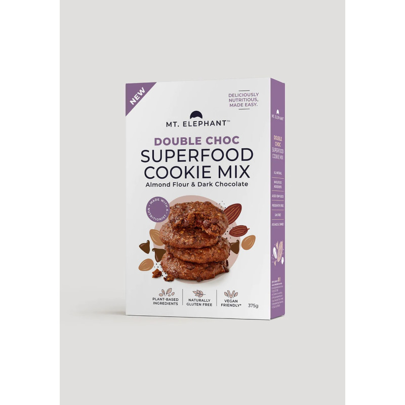 Double Choc Superfood Cookie Mix 375g by MT. ELEPHANT