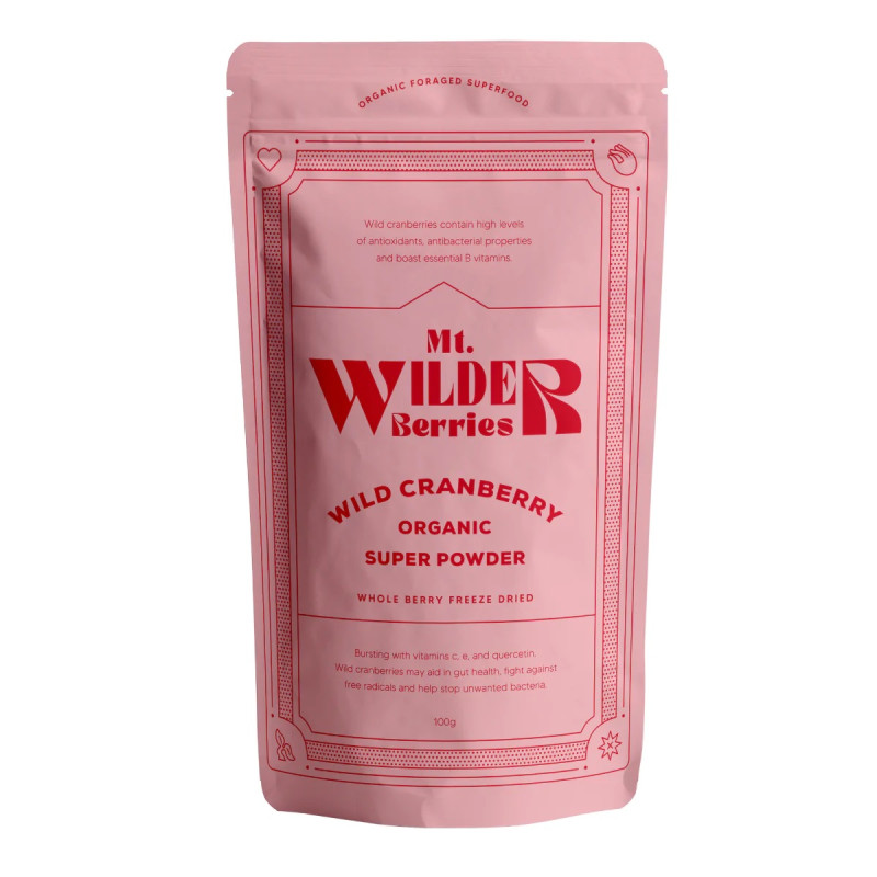 Organic Freeze Dried Wild Cranberry Powder 100g by MT. WILDER BERRIES