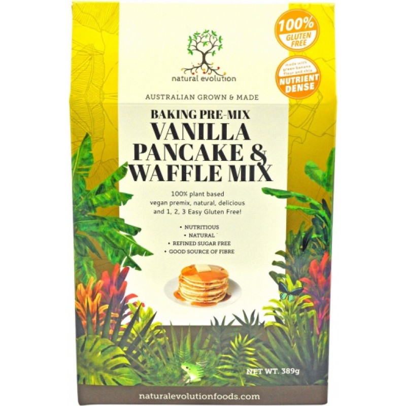Vanilla Pancake & Waffle Mix 389g by NATURAL EVOLUTION