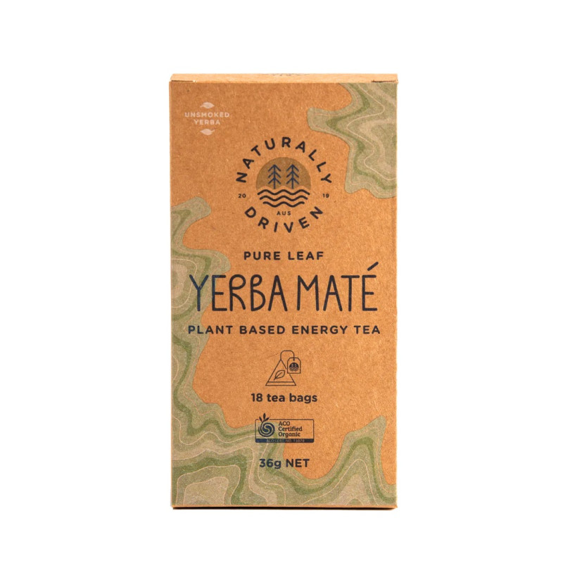 Organic Yerba Mate Tea Bags (18) by NATURALLY DRIVEN