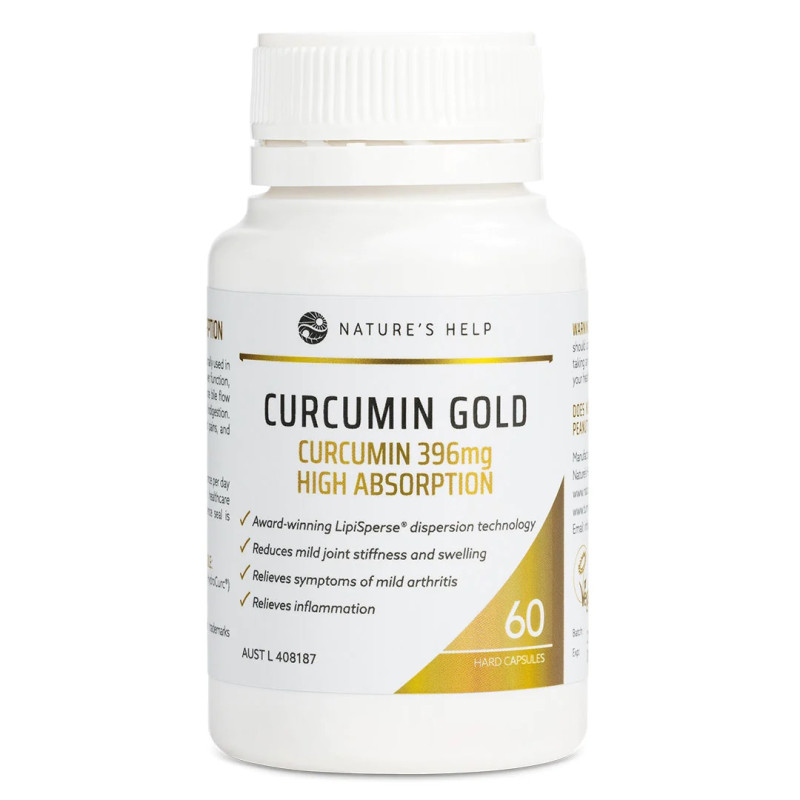 Curcumin Gold 396mg Capsules (60) by NATURE'S HELP