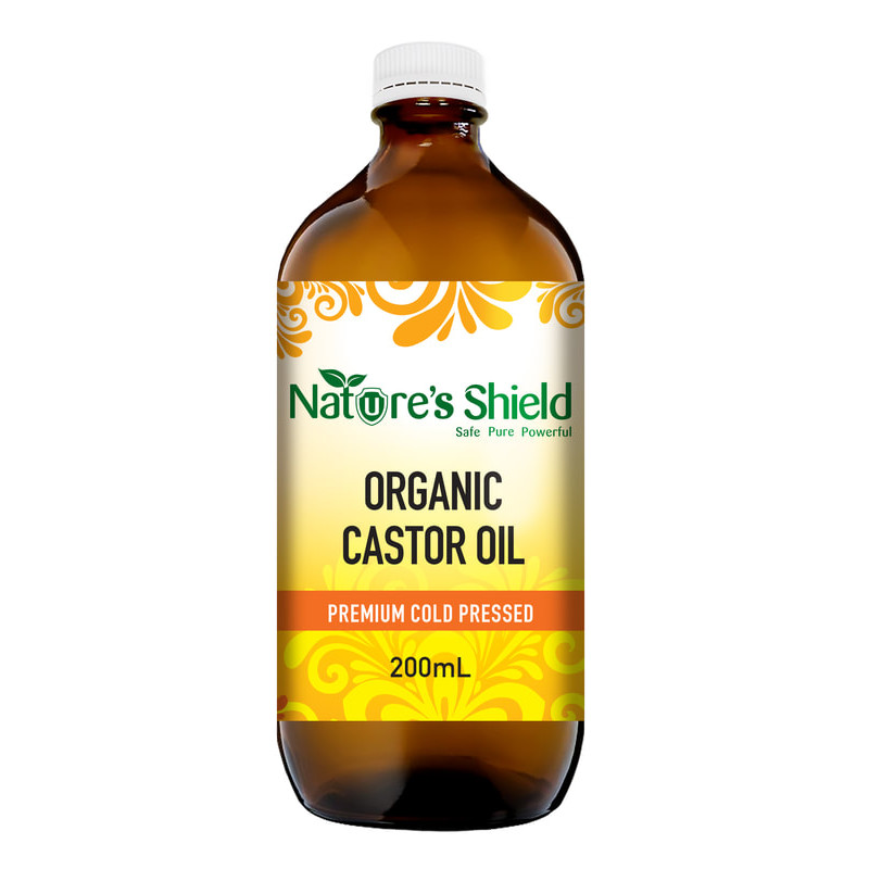 Organic Cold Pressed Castor Oil 200ml by NATURE'S SHIELD