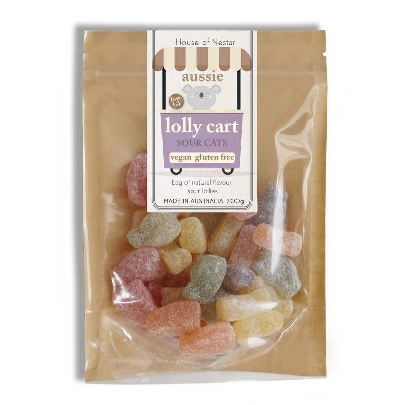 Lolly Cart Sour Cats 200g by HOUSE OF NESTAR