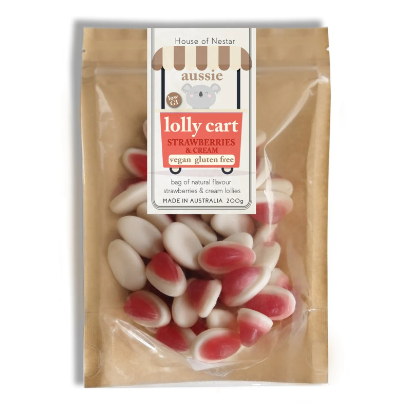 Lolly Cart Strawberries & Cream 200g by HOUSE OF NESTAR