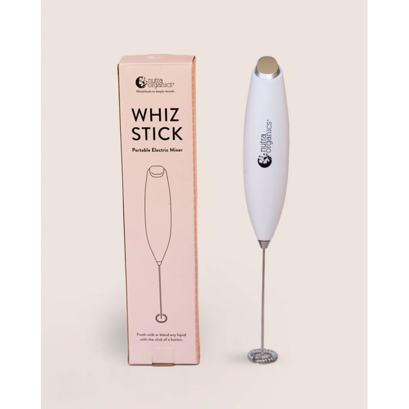 Whiz Stick Portable Electric Mixer (White) by NUTRA ORGANICS