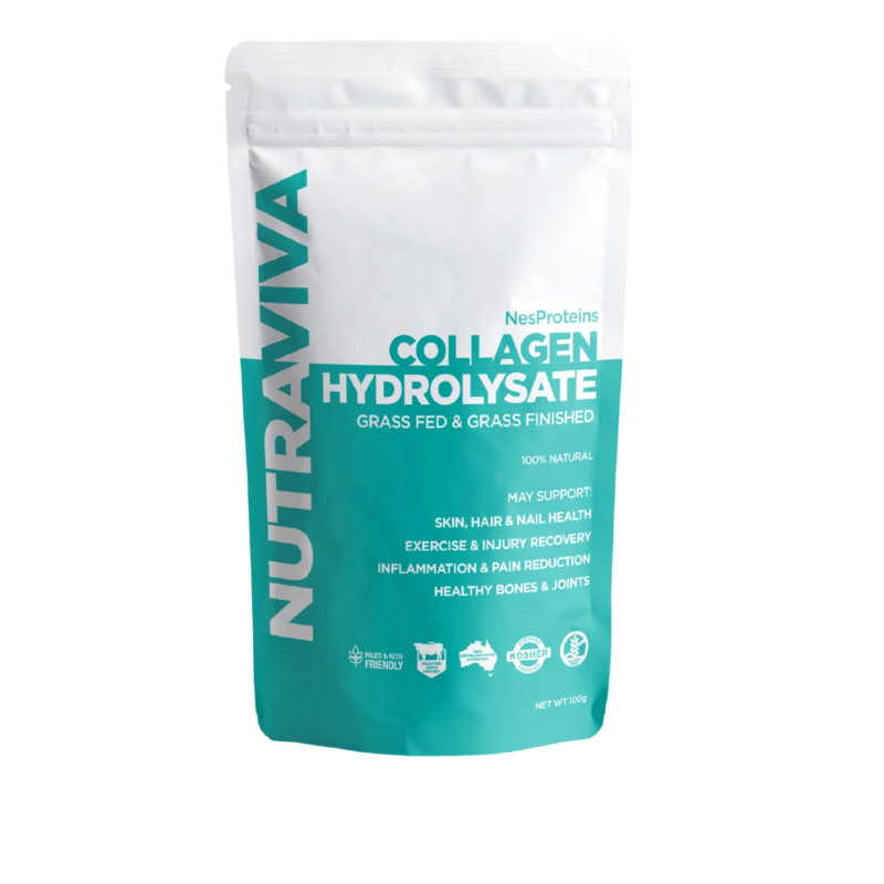 Grass Fed & Finished Collagen Hydrolysate 100g by NUTRAVIVA