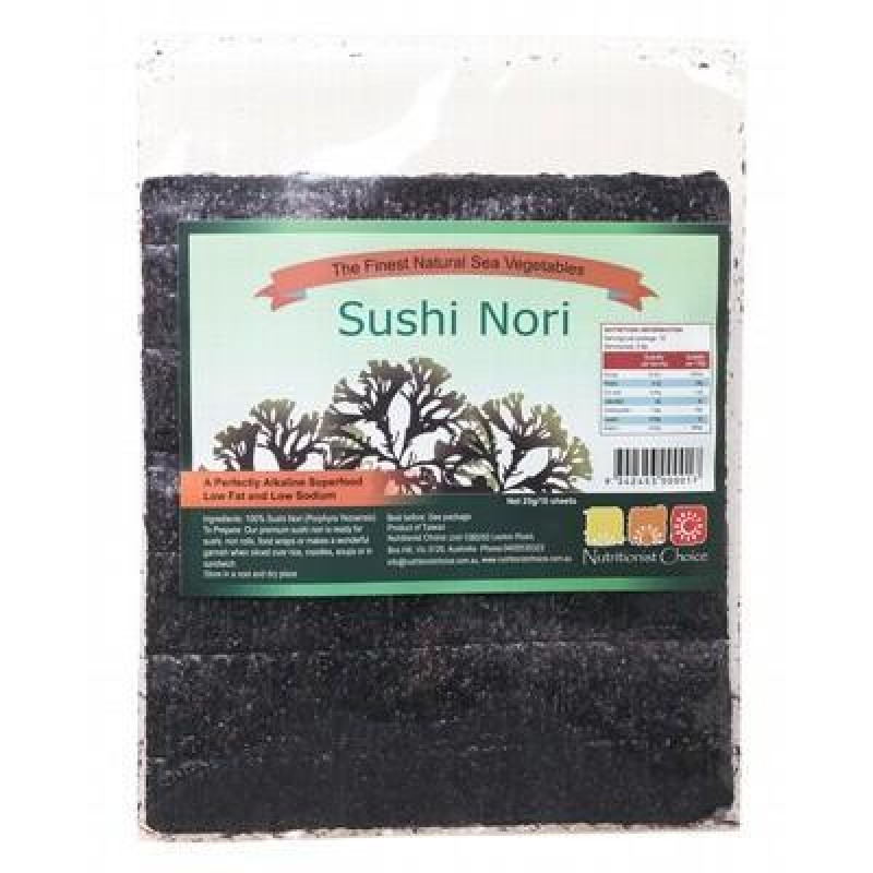 Sushi Nori Sheets (10) 25g by NUTRITIONIST CHOICE