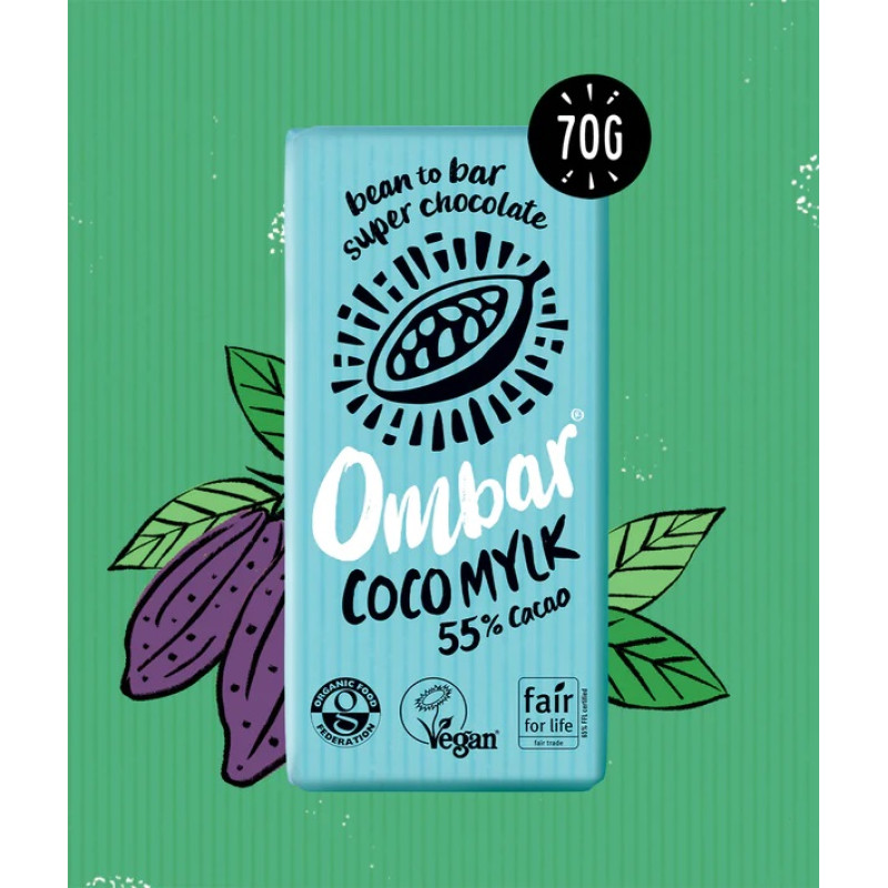 Coco Mylk 55% Cacao Chocolate 70g by OMBAR