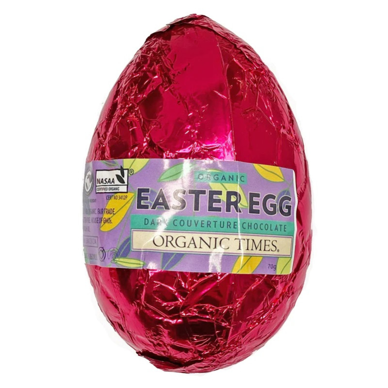 Organic Dark Chocolate Easter Egg 70g by ORGANIC TIMES