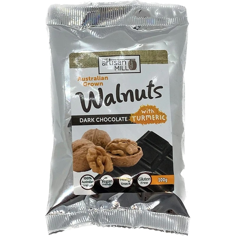 Australian Walnuts Dark Chocolate with Turmeric 100g by THE ARTISAN MILL