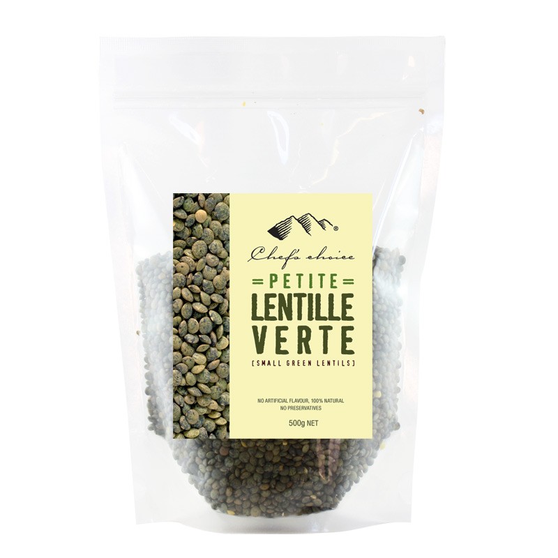 Organic French Style Green Lentils 500g by CHEF'S CHOICE