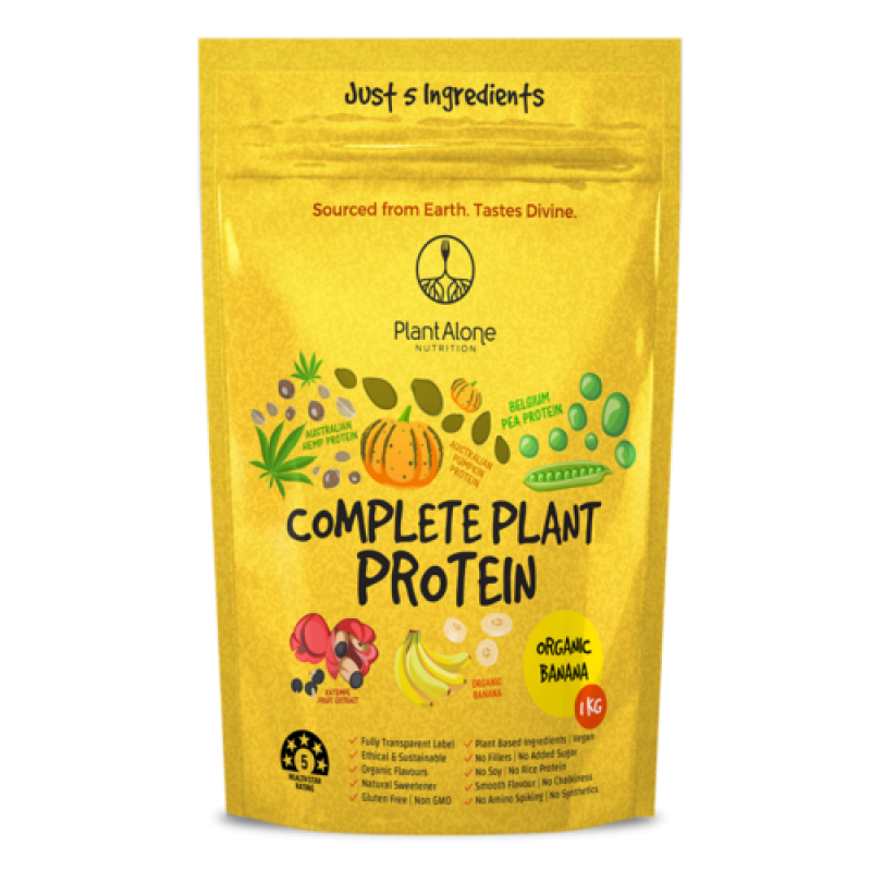 Complete Plant Protein - Organic Banana 1kg by PLANT ALONE NUTRITION
