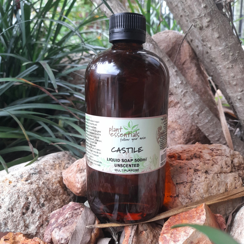 Castile Liquid Soap Unscented 500ml by PLANT ESSENTIALS