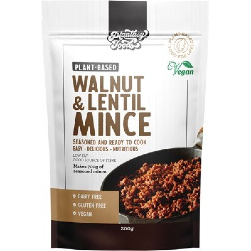 Walnut & Lentil Mince 200g by PLANTASY FOODS
