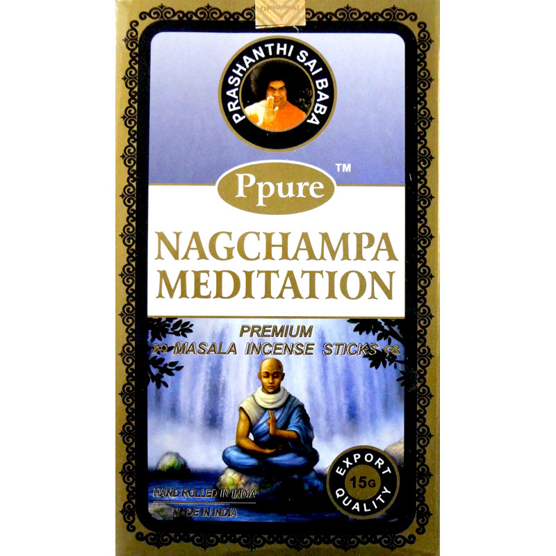Nagchampa Meditation Incense Sticks 15g by PPURE
