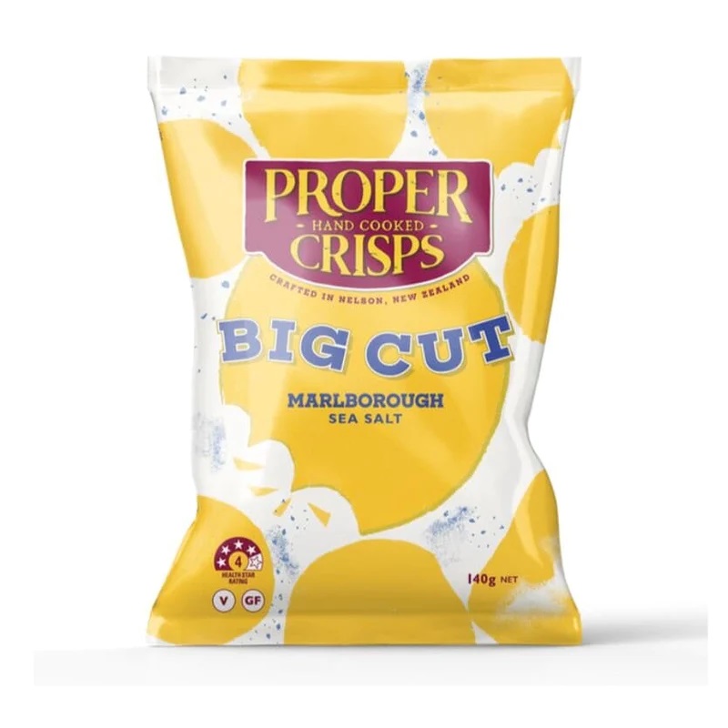 Potato Crisps Big Cut Marlborough Sea Salt 140g by PROPER CRISPS
