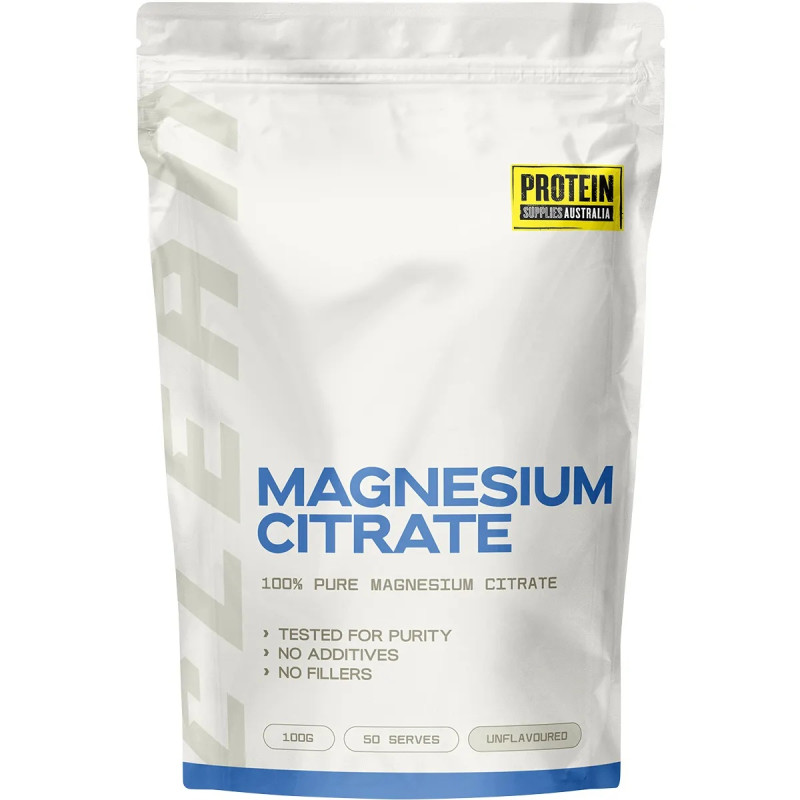 Pure Magnesium Citrate 100g by PROTEIN SUPPLIES AUST.