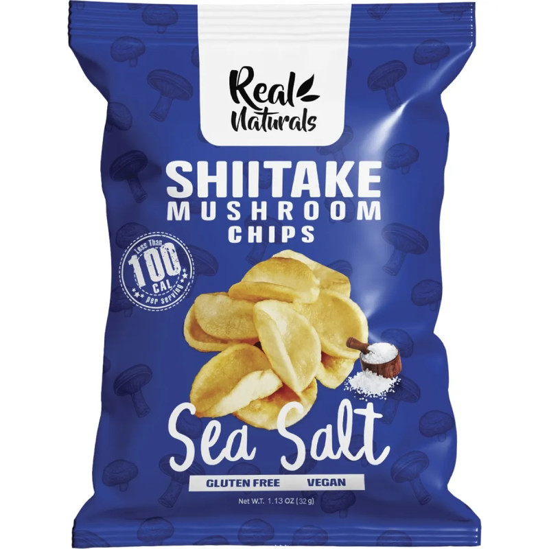 Shiitake Mushroom Chips Sea Salt 32g by REAL NATURALS