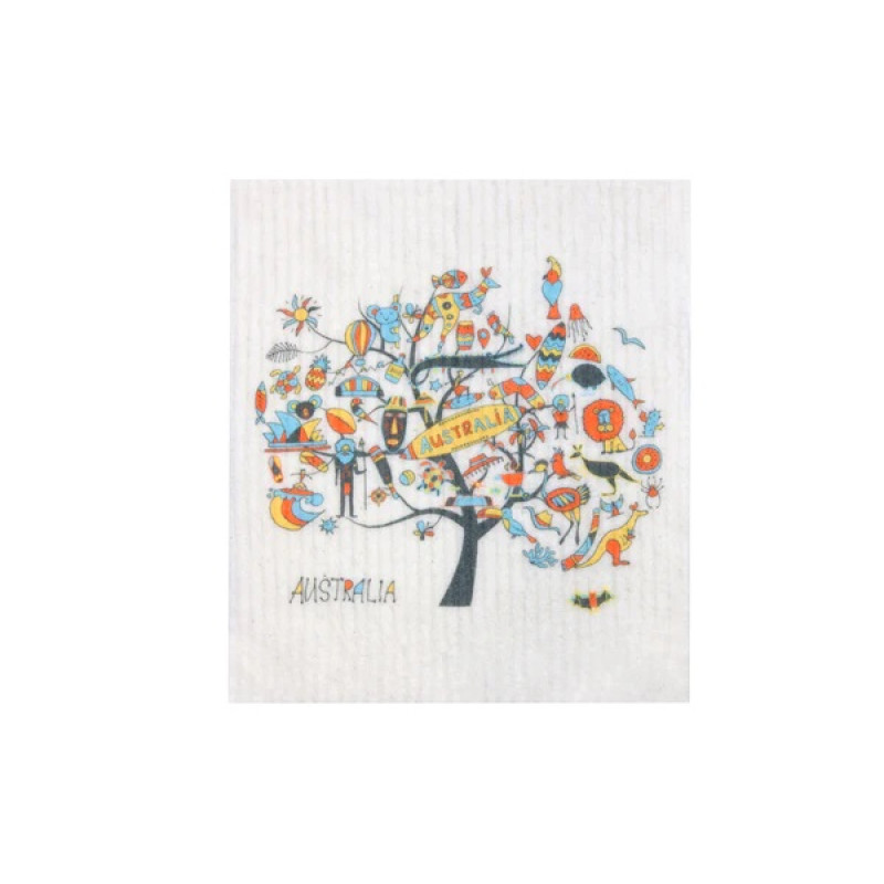 100% Biodegradable Dishcloth - Australia Tree by RETRO KITCHEN