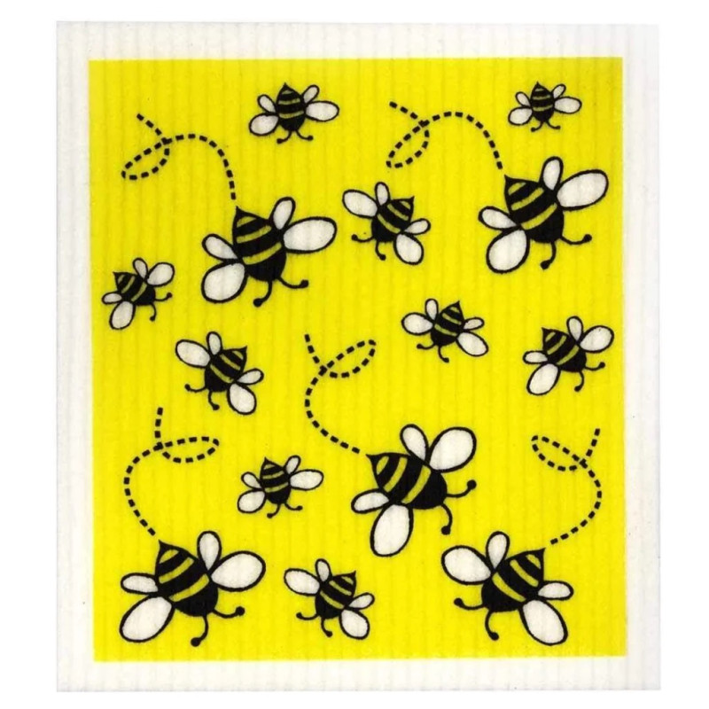 100% Biodegradable Dishcloth - Bees by RETRO KITCHEN