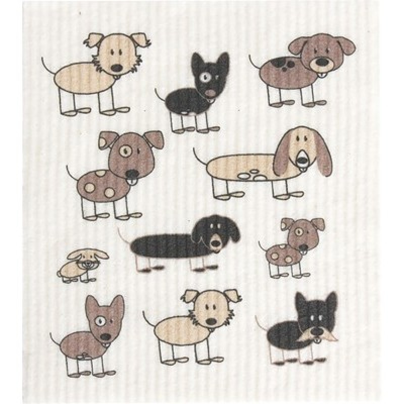 100% Biodegradable Dishcloth - Dogs by RETRO KITCHEN