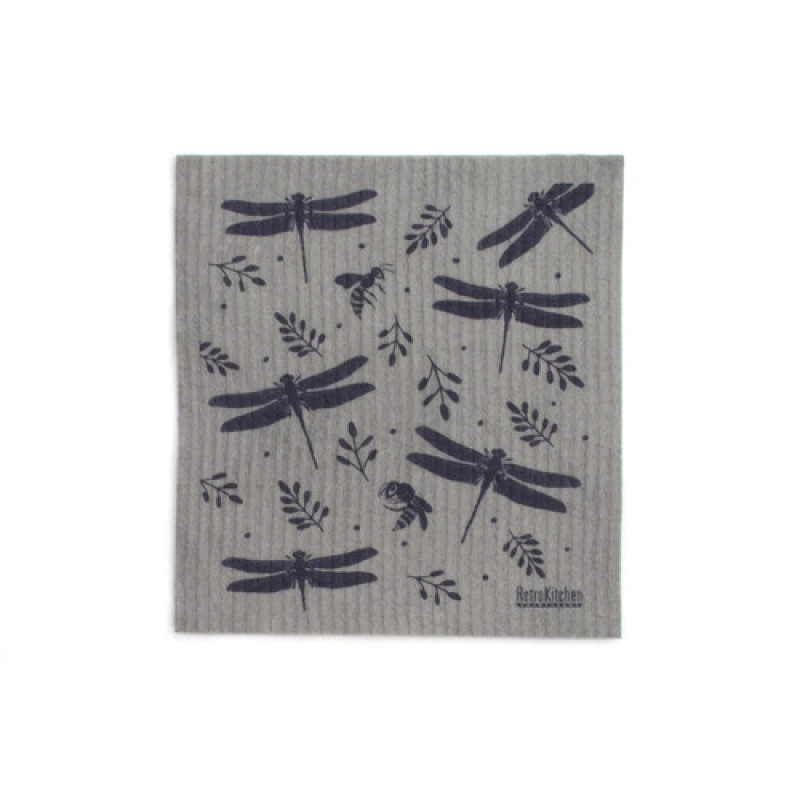 100% Biodegradable Dishcloth - Dragonfly by RETRO KITCHEN