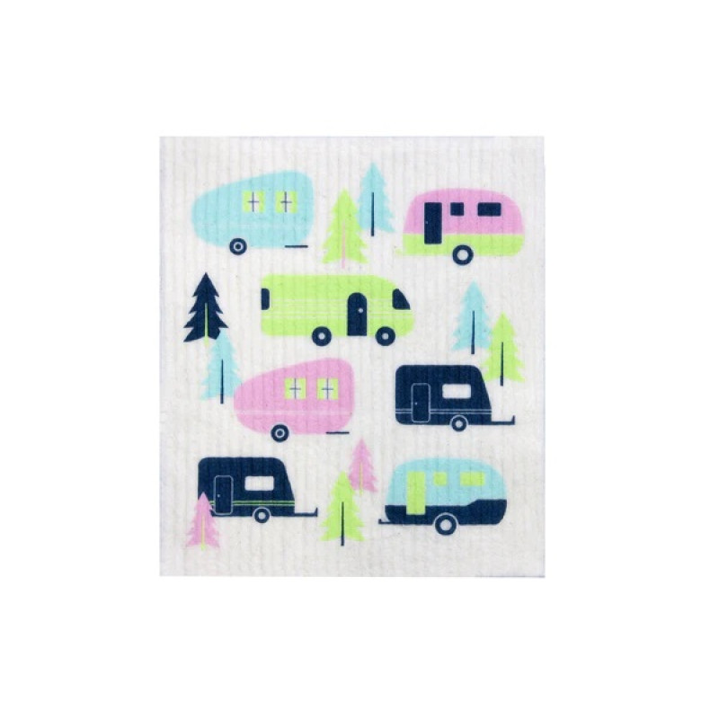 100% Biodegradable Dishcloth - Caravan by RETRO KITCHEN