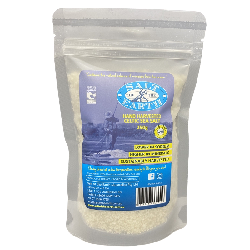 Celtic Sea Salt Pre-Dried Coarse 250g by SALT OF THE EARTH
