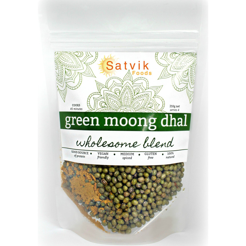 Organic Green Moong Bean Dhal 210g by SATVIK
