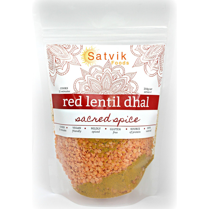 Organic Red Lentil Dhal 210g by SATVIK